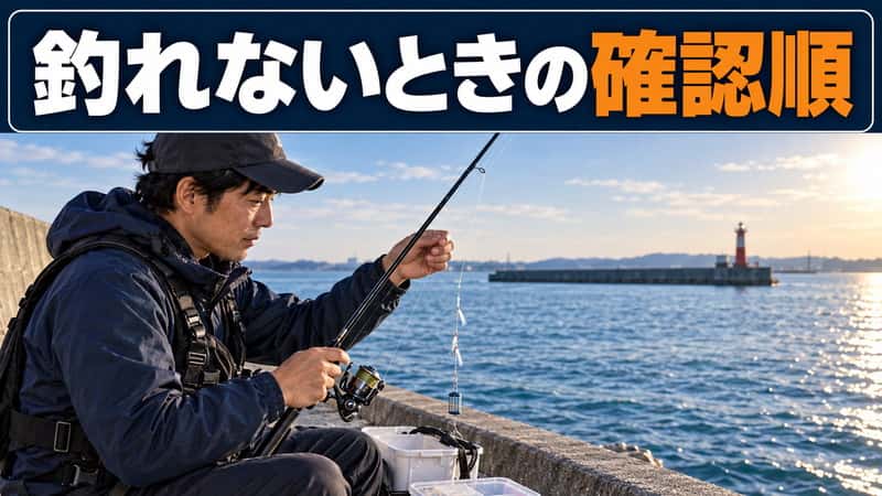 海釣りで釣れないときの確認順｜初心者は一度に変えず原因を切り分ける 