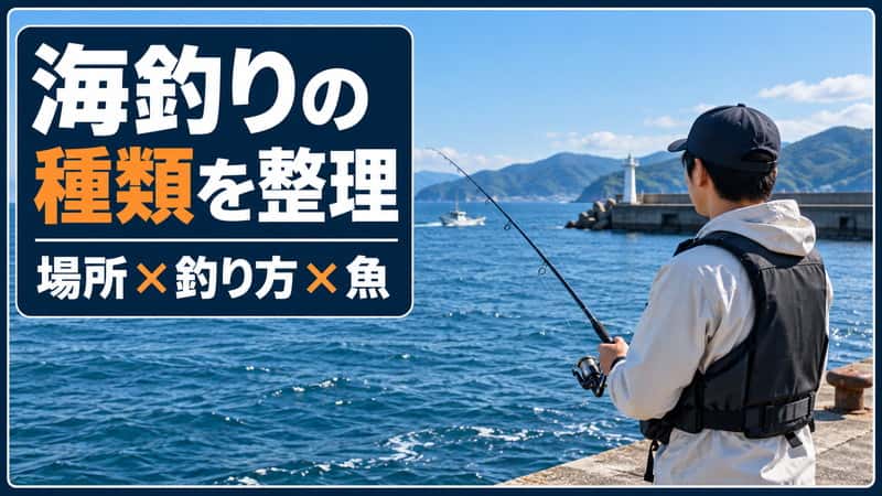 海釣りの種類を場所×釣り方×魚で整理｜岸・船、エサ・ルアーの違い 