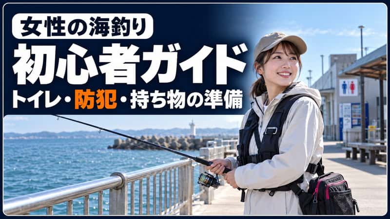 女性の海釣り初心者ガイド｜トイレ・防犯・服装・持ち物を出発前に確認 