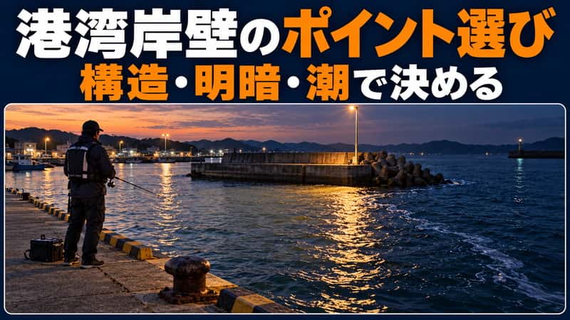 岸壁釣りのポイントの探し方｜構造・明暗・潮を重ねて一投目を決める 