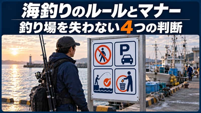 海釣りのルールとマナー｜「入る・停める・投げる・残す」の4つで判断 