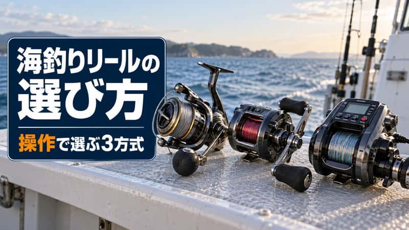 海釣りリールの選び方｜スピニング・両軸・電動を「投げる・落とす・回収」で比較