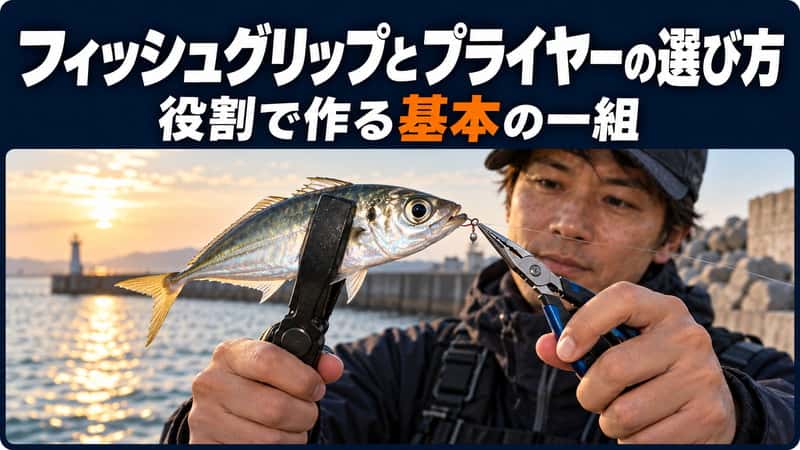 フィッシュグリップとプライヤーの選び方は保持と針外しで決める 