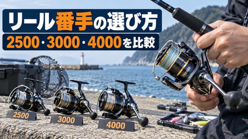 海釣り用スピニングリールの番手選び｜2500・3000・4000は糸巻量から絞る 